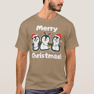 Penguin-kerstdieren die pute pinguïns koken t-shirt