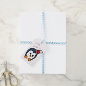 Penguin Kerstmis Cadeaulabel (Met Touw)
