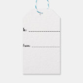 Penguin Kerstmis Cadeaulabel (Achterkant)