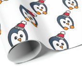 Penguin Kerstmis Cadeaupapier (Rol Hoek)
