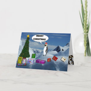 Penguin Kerstmis Feestdagen Kaart