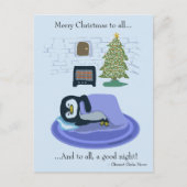 Penguin Kerstmis Feestdagenkaart (Voorkant)