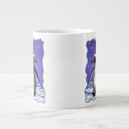 Penguin Kerstmis Jumbo Mok (Voorkant)