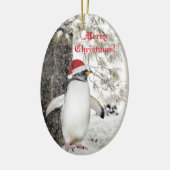 Penguin Kerstmis Keramisch Ornament (Links)