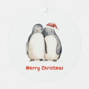 Penguin Kerstmis Metalen Ornament