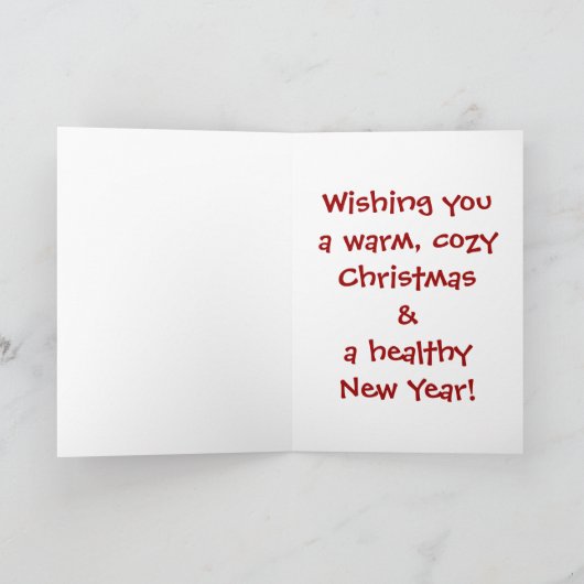 Penguin Kerstparadise Feestdagen Kaart (Binnen)