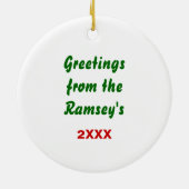 Penguin Kerstparadise Keramisch Ornament (Achterkant)