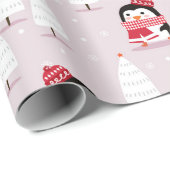 Penguin-kerstpatroon Cadeaupapier (Rol Hoek)