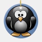 Penguin-kerstversiering Keramisch Ornament (Achterkant)