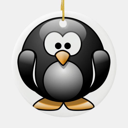 Penguin-kerstversiering Keramisch Ornament (Achterkant)