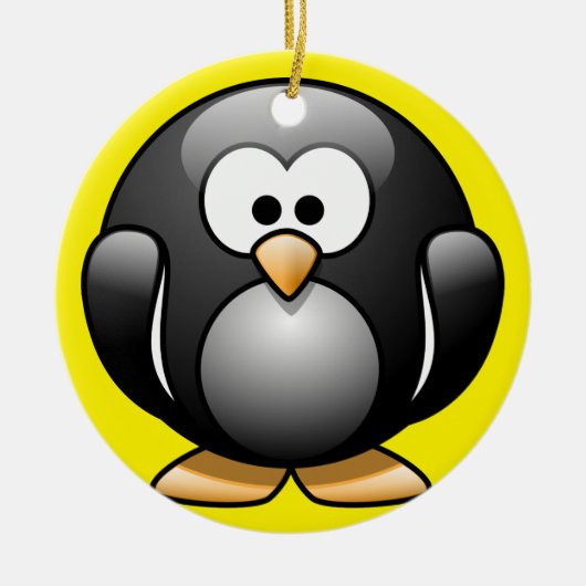 Penguin-kerstversiering Keramisch Ornament (Voorkant)
