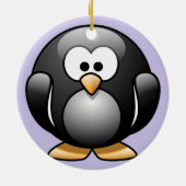 Penguin-kerstversiering Keramisch Ornament (Achterkant)