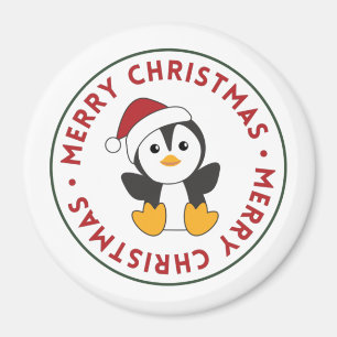 Penguin Kerstwinter winterdieren Pinguins Mag Magneet