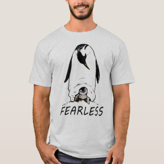 Penguin kijken naar je kleurrijke design editie t-shirt