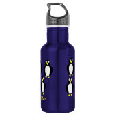 Penguin Kinder waterfles met naam (Achterkant)