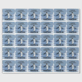 Penguin Leuke Dier Grappige Verjaardag Cadeaupapier (Vlak)