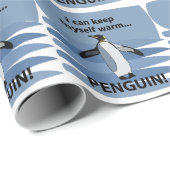 Penguin Leuke Dier Grappige Verjaardag Cadeaupapier (Rol Hoek)