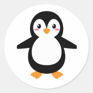 Penguin-leven Ronde Sticker