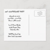 Penguin Liefde 25e Verjaardag Postkaarten Uitnodiging Briefkaart (Achterkant)