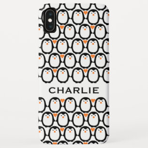 Penguin Love aangepaste monogram telefoondoosjes iPhone XS Max Hoesje