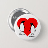 Penguin Love Couple Button (Voorkant /achterkant)