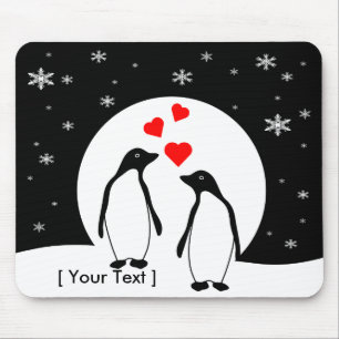 Penguin Love Couple Mousepad Muismat