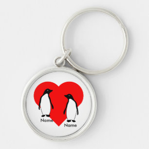Penguin Love Couple Premium Sleutelhanger