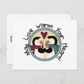 Penguin Love Holiday Tshirts and Gifts Feestdagenkaart (Voorkant / Achterkant)