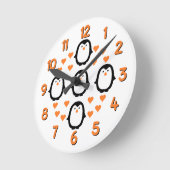 penguin Love horloge murale (Angle)