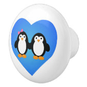 Penguin Love Keramische Knop (Rechts)