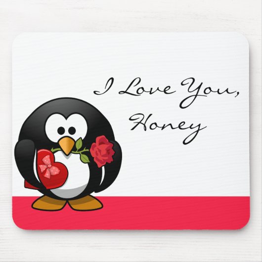 Penguin Love Mousepad Muismat (Voorkant)
