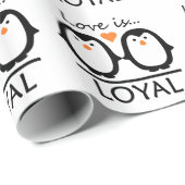 Penguin Love wrapping paper Cadeaupapier (Rol Hoek)