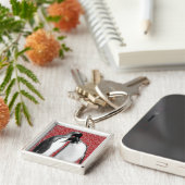 Penguin Lovebird Sleutelhanger (Zijkant)