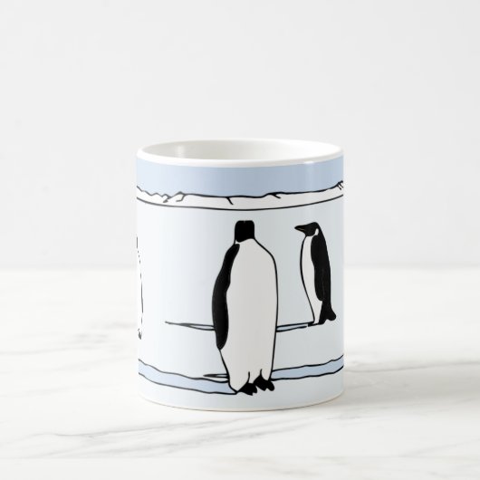 Penguin Lover Bird Snow Winter Coffee Mok (Center)