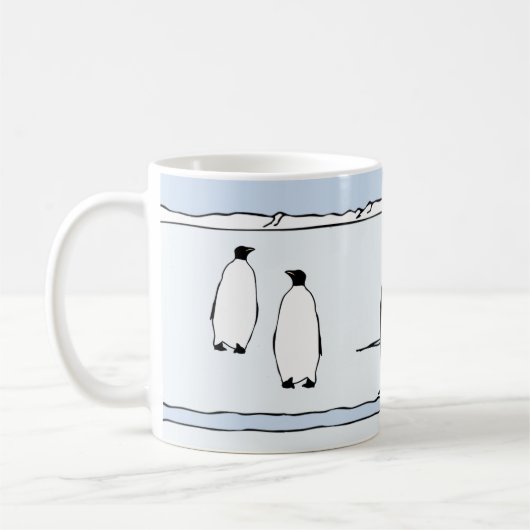 Penguin Lover Bird Snow Winter Coffee Mok (Links)