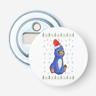 Penguin Lover Button Bottle Open met magneet Button Flesopener