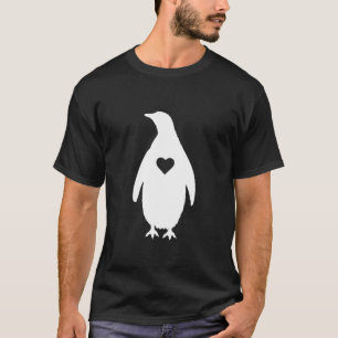 Penguin Lover Gift Penguin Heart Silhouette Gifts T-shirt