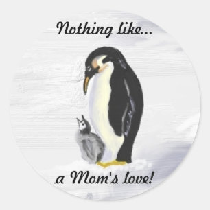 Penguin Mam en Baby Stickers