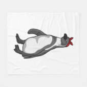 Penguin met Bandana Fleece Deken (Voorkant (Horizontaal))