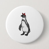 Penguin met Bandana Ronde Button 7,6 Cm (Voorkant)