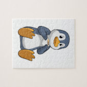 Penguin met Coffee Cup Legpuzzel (Horizontaal)