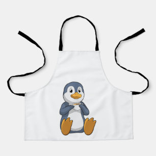 Penguin met Coffee Cup Schort
