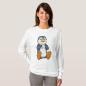 Penguin met Coffee Cup T-shirt (Voorkant volledig)
