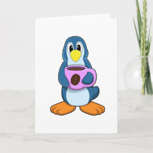 Penguin met Cup Kaart