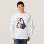 Penguin met Cup T-shirt (Voorkant volledig)