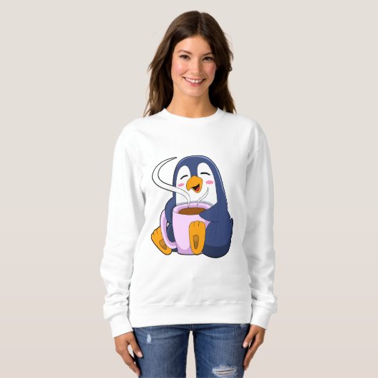 Penguin met Cup Trui (Voorkant volledig)