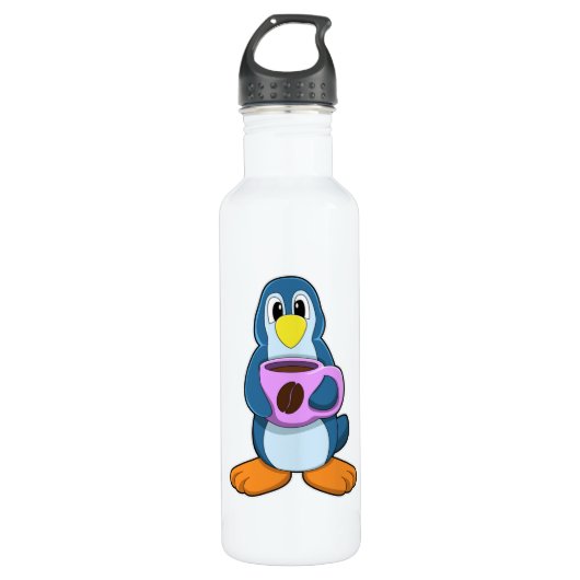 Penguin met Cup Waterfles (Voorkant)