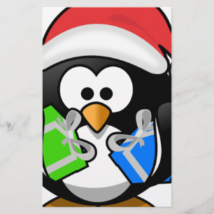 Penguin met Gifts Briefpapier