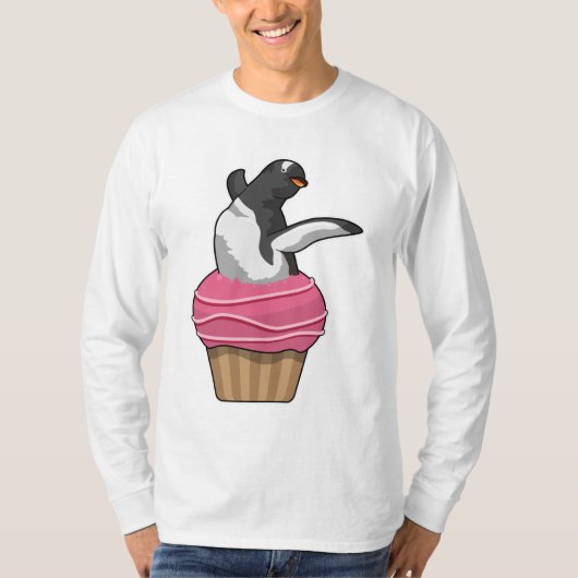 Penguin met Muffin T-shirt (Voorkant)