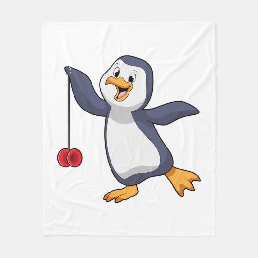 Penguin met Yo-Yo Fleece Deken (Voorkant)